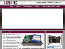 Tablet Screenshot of coretec.com